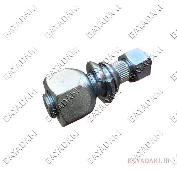 پیچ ومهره هیونداچرخ عقب چپ سفید- بسته 5 عددي